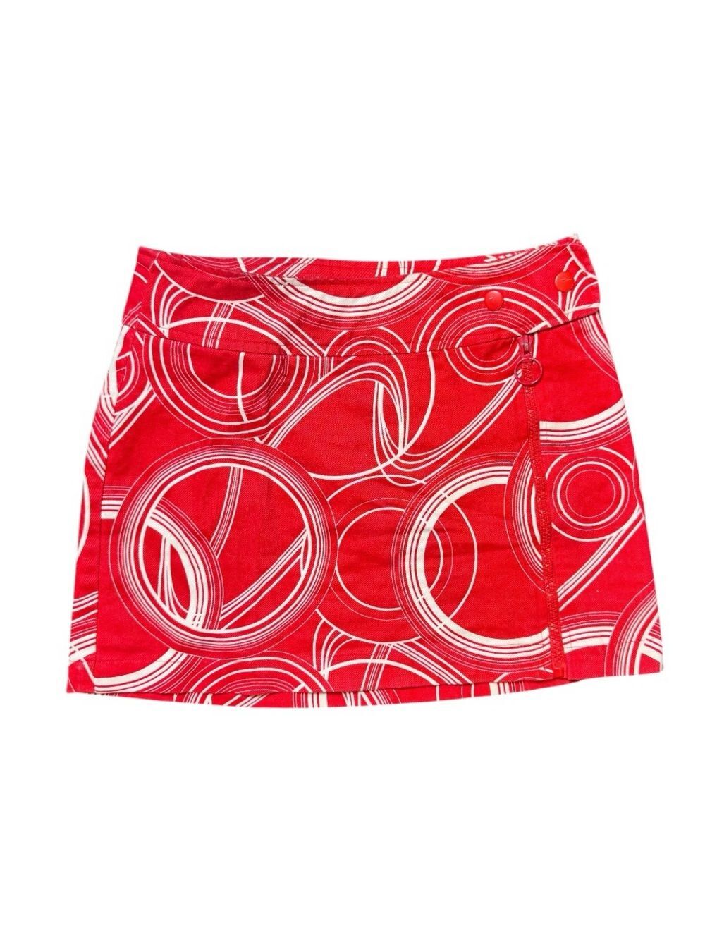 Y2K Xhilaration Geometric Groovy Red + White
Mini Skirt Size 3